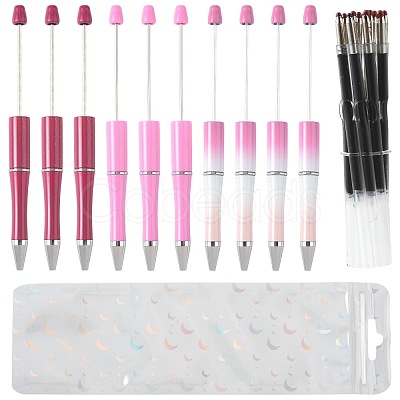 10Pcs ABS Plastic & Iron Ball-Point Pen AJEW-FS0001-41A-1