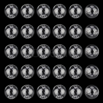 30Pcs Handmade Two Holes Blown Glass Globe Beads GLAA-GO0001-12A-1