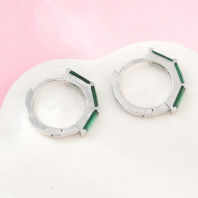 Brass Micro Pave Cubic Zirconia Hoop Earrings KK-CBA8324-12P-02-1