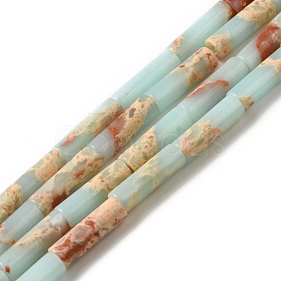 Synthetic Imperial Jasper Dyed Beads Strands G-D077-B01-14-1