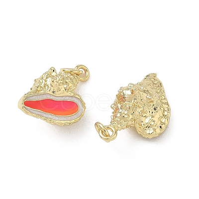 Brass Enamel Pendants KK-CBADC51-15G-1