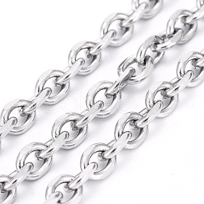 Tarnish Resistant 304 Stainless Steel Cable Chains CHS-P007-27P-03-1