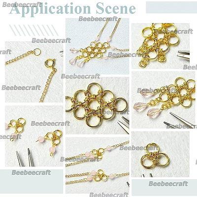 160Pcs 2 Colors Brass Split Rings KK-BBC0023-08A-1