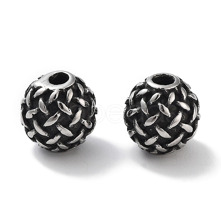 304 Stainless Steel Beads Hand Polished STAS-M057-18AS-1