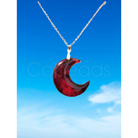 Gothic Crescent Moon Pendant Alloy Chain Necklaces FS-WG24E4D-01-1