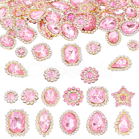 100Pcs Teardrop/Heart/Star Sew on Rhinestones GACR-TA0001-07E-1
