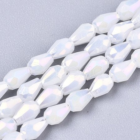 Electroplate Glass Beads Strands X-EGLA-S194-02A-B01-1