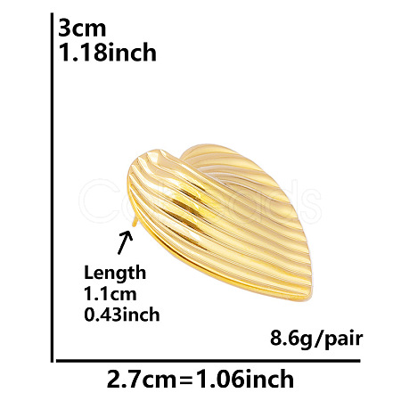Stylish 304 Stainless Steel Heart Stud Earrings for Women IH1399-6-1