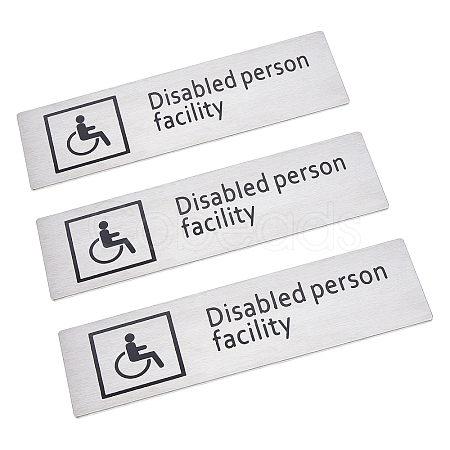 430 Stainless Steel Sign Stickers STAS-GF0001-06C-1
