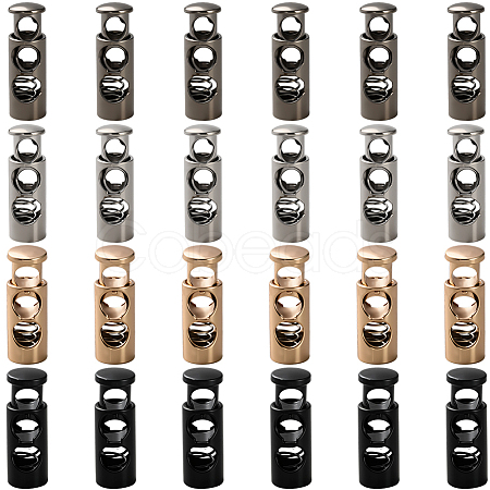 24Pcs 4 Colors Alloy Card Locks FIND-GF0008-49-1