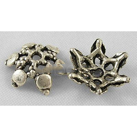 Tibetan Style Alloy Bead Caps X-LF0271Y-NF-1