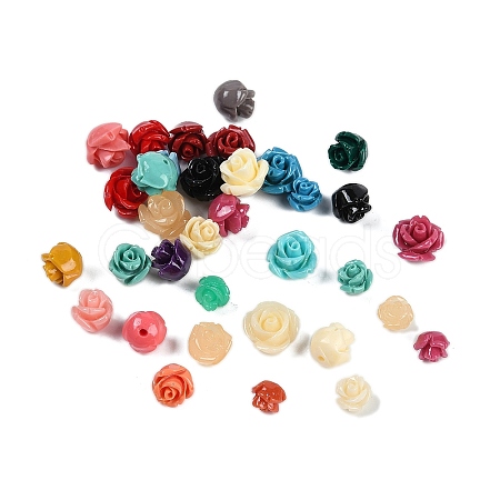 Synthetic Coral Carved Beads CORA-C003-18-1