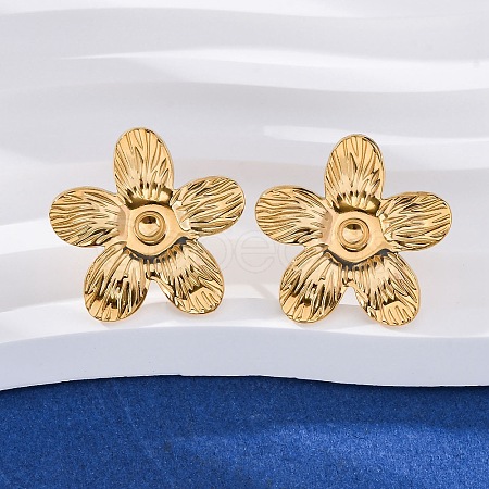 304 Stainless Steel Stud Earrings EJEW-F357-01G-02-1