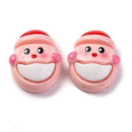 Pink Christmas Theme Resin Cabochons RESI-R451-01C-1