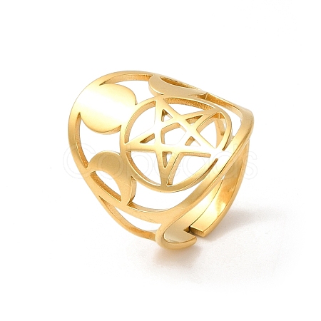 304 Stainless Steel Adjustable Rings for Women RJEW-G291-01G-1