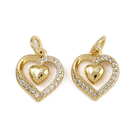 Brass Micro Pave Cubic Zirconia Pendants ZIRC-I367-05G-07-1