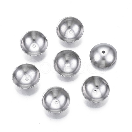 Non-Tarnish 304 Stainless Steel Bead Caps STAS-S057-48C-P-1