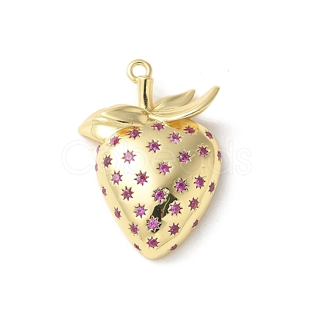 Brass Micro Pave Cubic Zirconia Pendants KK-P290-39G-1