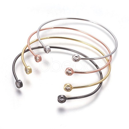Brass Cuff Bangles BJEW-P245-04-1