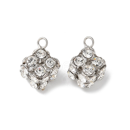 Brass Rhinestone Pendants KK-U057-01P-01-1