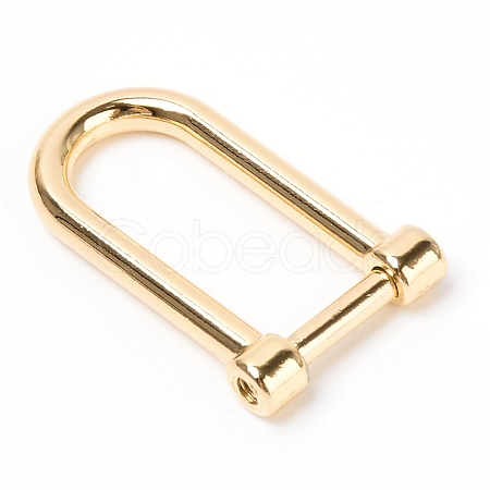 Alloy with Iron D Shape Rings Clasps FIND-WH0068-83-1