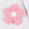 Ornament Accessories, Polyester Computerized Embroidery Cloth Iron On/Sew On Patches, Appliques, Flower, Pink, 51mm