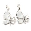 Brass Micro Pave Clear Cubic Zirconia Pendants KK-L211-019P-01-1