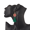 Glass Seed Braided Hexagon Dangle Earrings EJEW-MZ00052-03-3