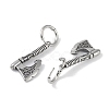 316 Surgical Stainless Steel Axe Hoop Earrings for Women EJEW-P274-16B-AS-2