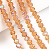 Electroplate Glass Beads Strands EGLA-A034-T6mm-L23-4