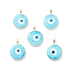 Handmade Evil Eye Lampwork Pendants LAMP-F031-03G-05-1