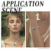 60Pcs 2 Colors Imitation Jade Glass Pendants GLAA-PH0001-96-7