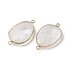 Natural Quartz Crystal Connector Charms G-C110-02A-KCG-3