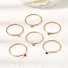 304 Stainless Steel Rhinestone Finger Rings for Women SA-CBAB767-26C-G-1