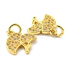 Rack Plating Brass Micro Pave Cubic Zirconia Charms KK-D036-08G-3