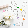 12Pcs 6 Colors Iron Shower Curtain Rings for Bathroom HJEW-OC0001-26-4