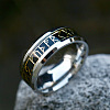 316L Surgical Stainless Steel  Words Finger Rings FIND-PW0020-12E-P-1