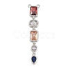 Brass Micro Pave Cubic Zirconia Big Pendants KK-K418-03B-P-1