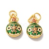 Zinc Alloy Enamel Pendants PALLOY-M210-01G-01-2