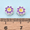 925 Sterling Silver Enamel Beads STER-T008-36B-4