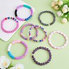 8Pcs 6 Style Synthetic Imperial Jasper & GLass Beaded Stretch Bracelets Set BJEW-SW00086-03-2