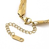 304 Stainless Steel Braided Cuban Link Chain Bracelet for Women LS-BJEW-P286-03G-3