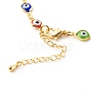 Evil Eye Lampwork Link Chain Bracelet Making AJEW-JB00961-02-4