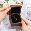 Wooden Jewelry Pendant Storage Magnetic Gift Case CON-WH0095-78A-4