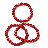 8MM Natural Dyed White Jade Round Beaded Stretch Bracelets for Women GG-CBA3F02-12A-4