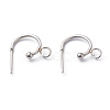 Non-Tarnish 304 Stainless Steel Half Hoop Earrings STAS-Z028-B02-P-1