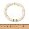 Potato Natural Pearl & Electroplated Shell Pearl Heishi Beads Stretch Bracelets BJEW-JB14158-4