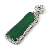 Dyed Natural Green Chalcedony Pendants G-S001-05P-3