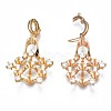 Brass Micro Pave Clear Cubic Zirconia Peg Bails Pendants KK-N232-231-3
