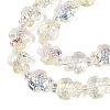 Electroplate Transparent Glass Beads Strands EGLA-N055-04A-10-3
